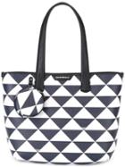 Emporio Armani Triangles Tote Bag, Women's, Black, Polyester