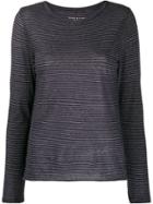 Majestic Filatures Brusa Striped Jumper - Black