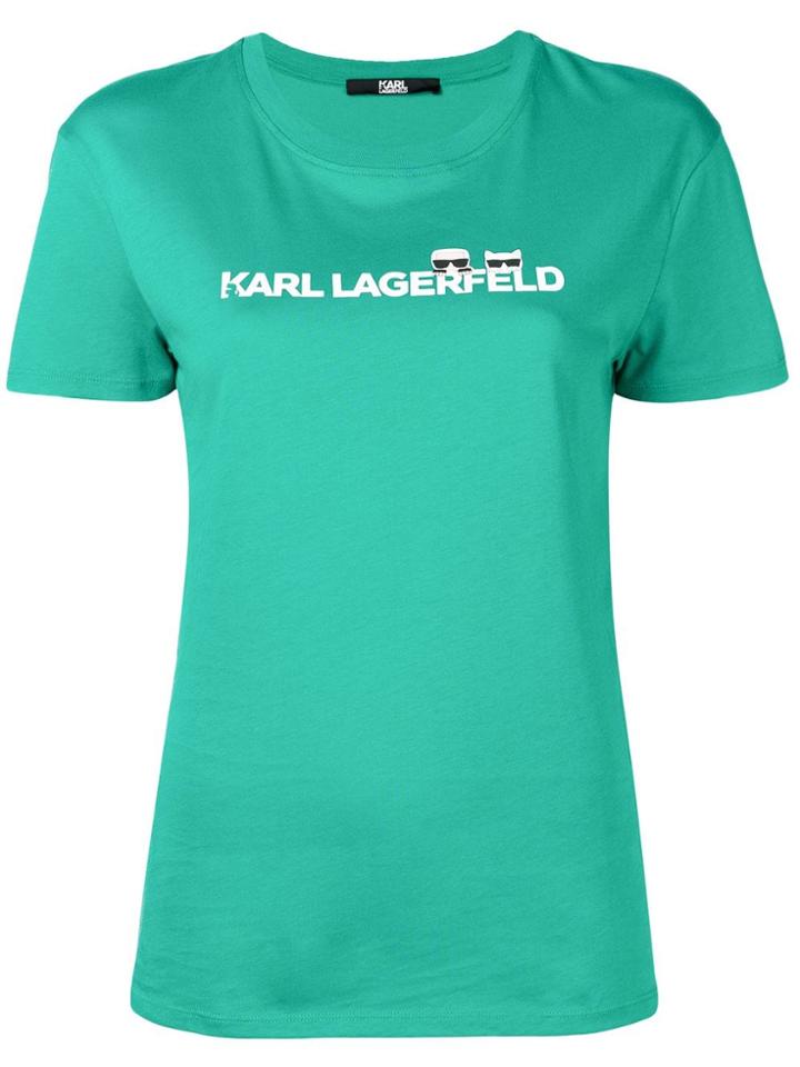 Karl Lagerfeld Ikonik Logo T-shirt - Green