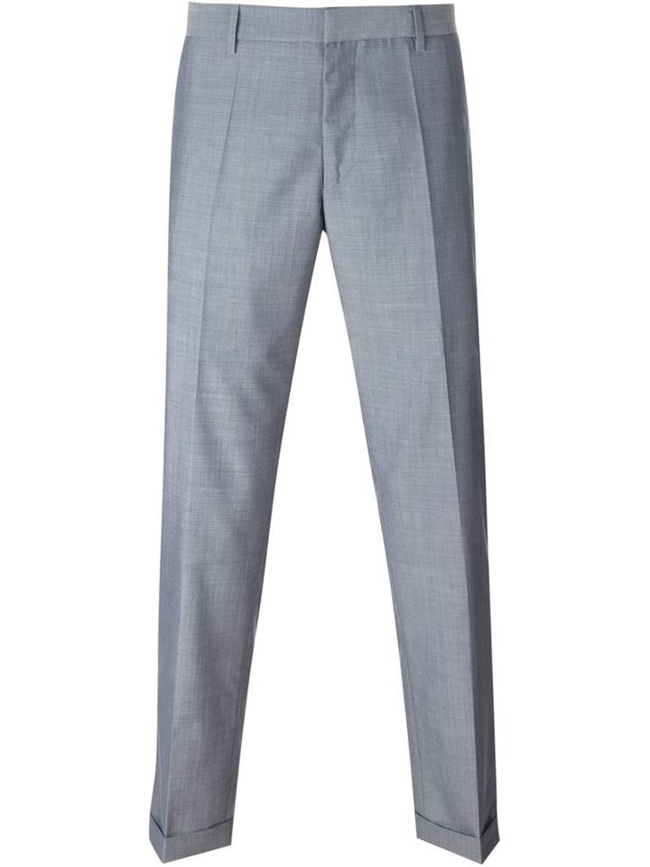 Jil Sander 'adriano' Trousers, Men's, Size: 52, Grey, Cotton/cupro/virgin Wool