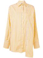 Rokh Oversized Striped Shirt - Yellow
