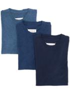 Maison Margiela Ribbed Crewneck T-shirt - Blue