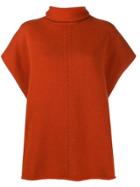 Joseph Poncho Knitted Jumper - Orange