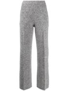 Agnona Low-rise Flared Trousers - Grey