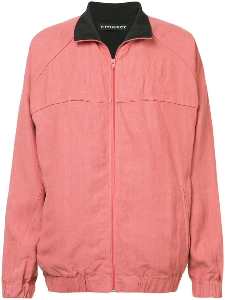 Y / Project Contras Collar Bomber Jacket - Red