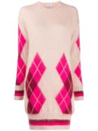 Ballantyne Argyle Knit Dress - Pink