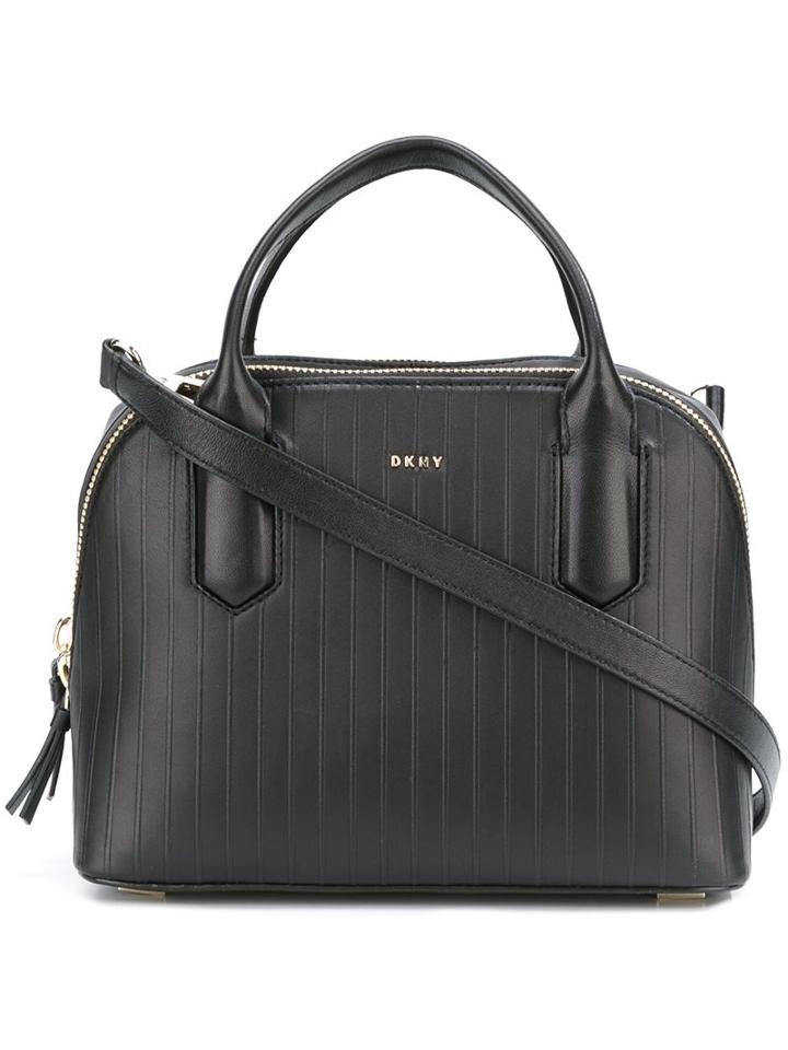 Dkny Small Striped Tote, Women's, Black