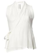 Rick Owens Wrap Style Top, Women's, Size: 44, White, Silk