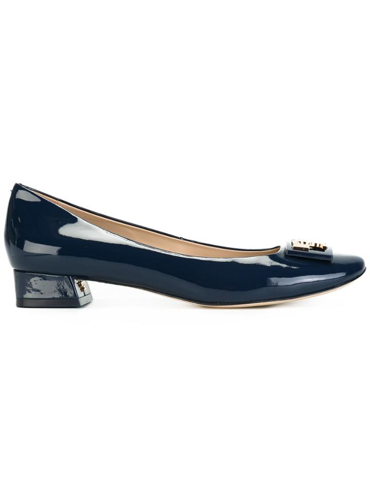 Tory Burch Logo Plaque Pumps - Blue