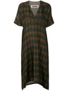 Uma Wang Diamond-patterned Midi Dress - Brown
