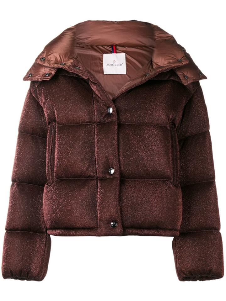 Moncler Short Padded Jacket - Brown