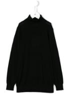 Little Remix Roll Neck Jumper, Kids Unisex, Size: 12 Yrs, Black, Merino