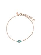 Ef Collection 14kt Gold Diamond Evil Eye Bracelet - Bronze