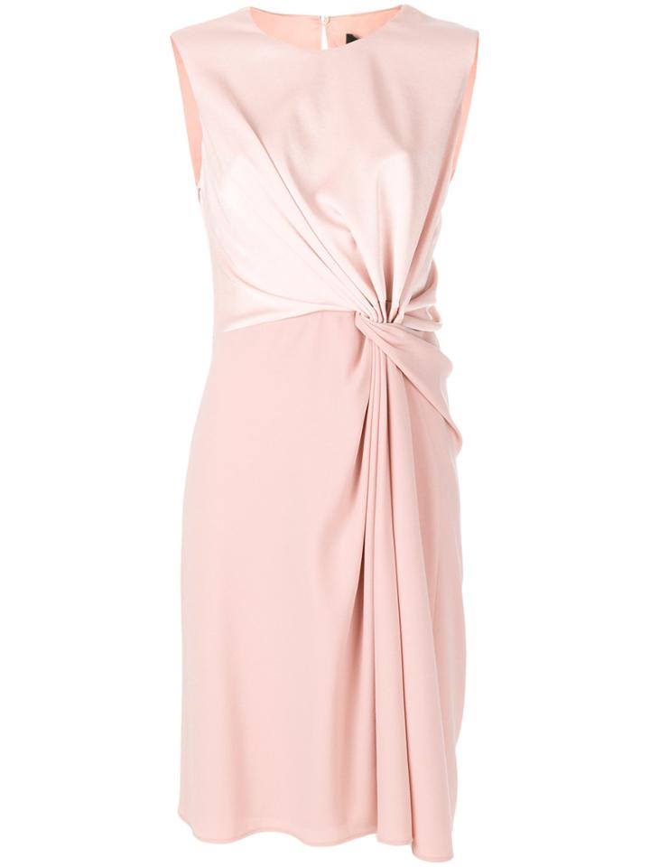 Paule Ka Knot Detail Dress - Pink & Purple