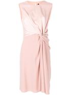 Paule Ka Knot Detail Dress - Pink & Purple