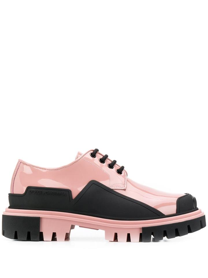 Dolce & Gabbana Trekking Derby Lace-up Shoes - Pink