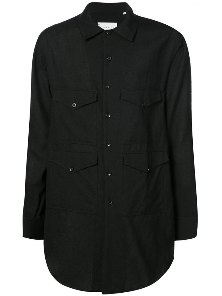 Song For The Mute Four Pocket Oversized Shirt - Black