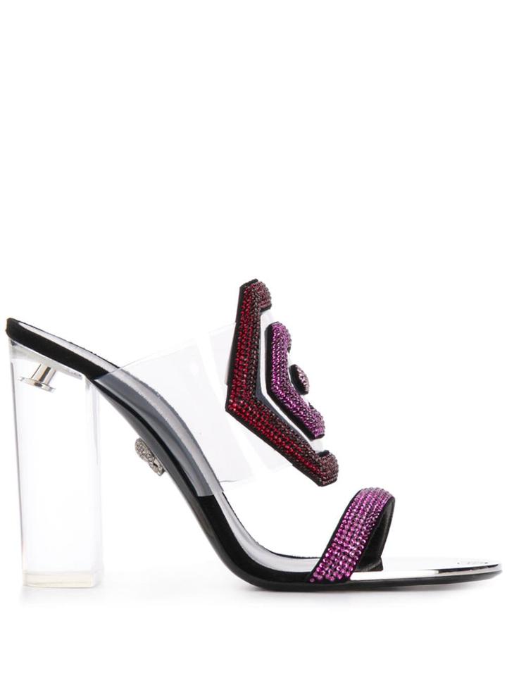 Philipp Plein Embellished Slip-on Sandals - Pink