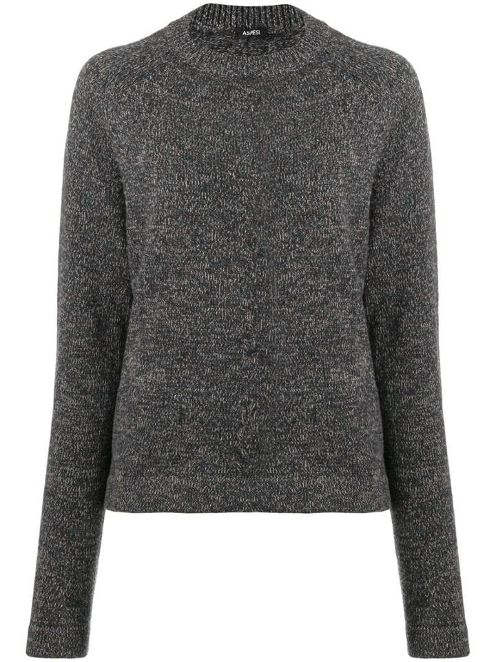 Aspesi Melange Crew Neck Sweater - Green