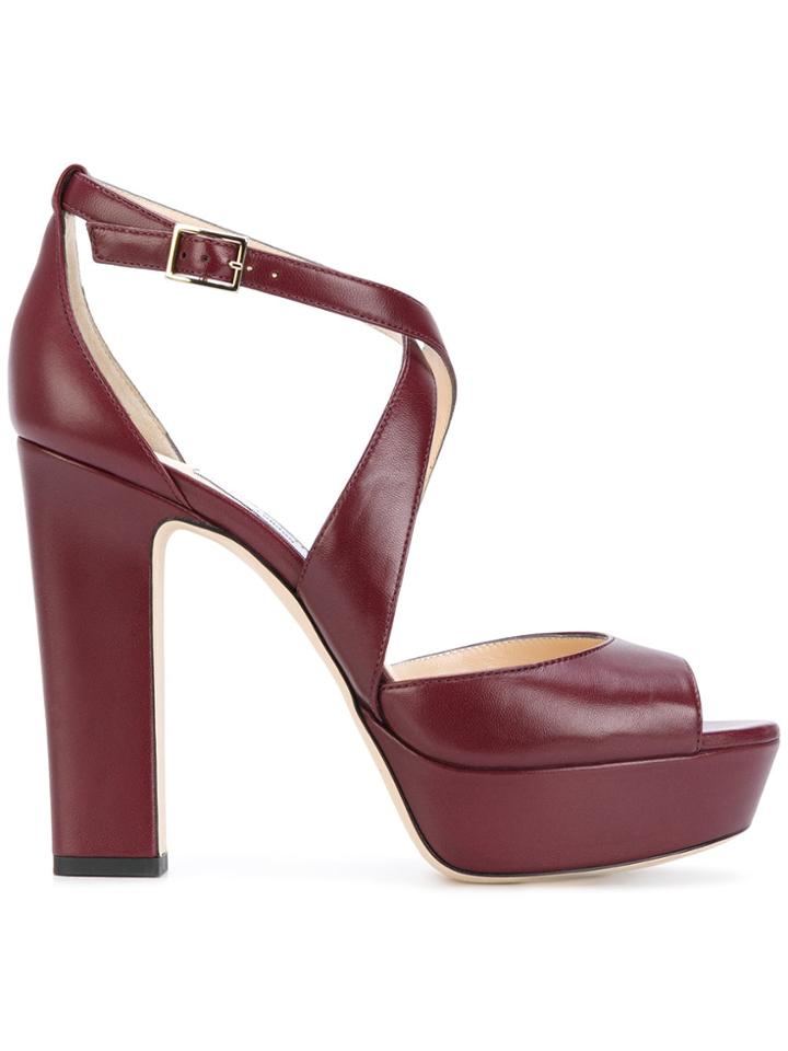 Jimmy Choo April Platform Sandals - Red
