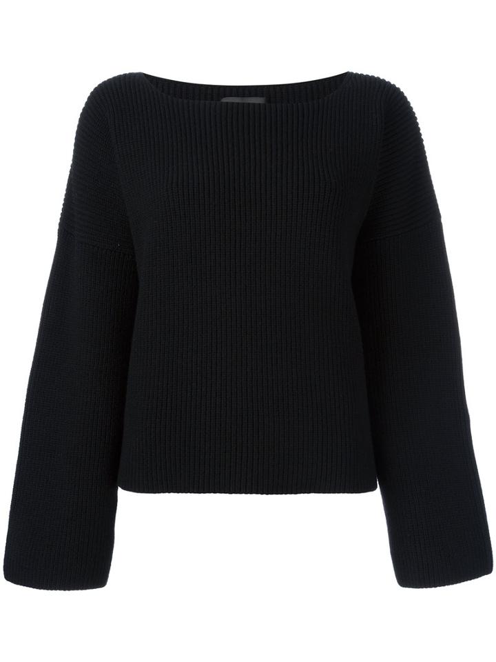 Isabel Marant Ribbed Knit Jumper, Women's, Size: 40, Black, Cotton/wool/polyurethane