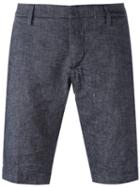 Dondup Felix Bermuda Shorts, Men's, Size: 33, Blue, Cotton/linen/flax/spandex/elastane