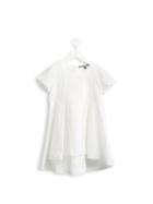 European Culture Kids - Ruched Flared Dress - Kids - Cotton - 8 Yrs, White