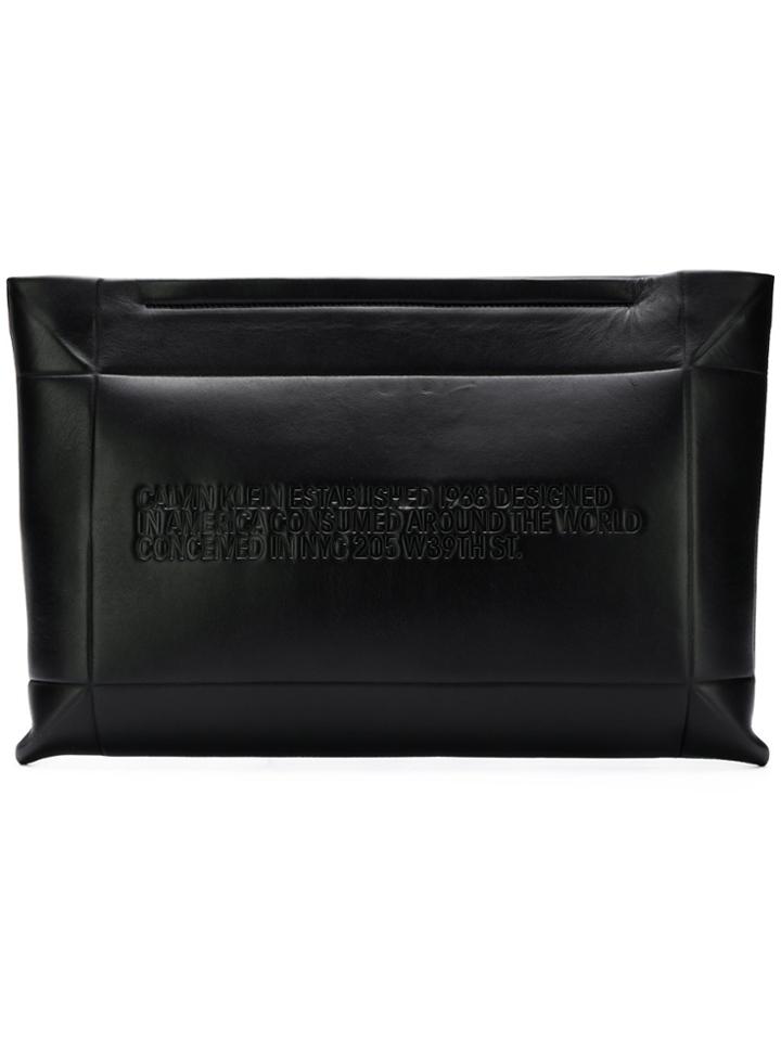 Calvin Klein 205w39nyc Statement Clutch - Black