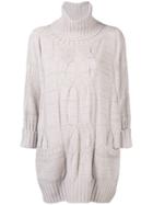 Lorena Antoniazzi Oversized High Neck Sweater - Nude & Neutrals