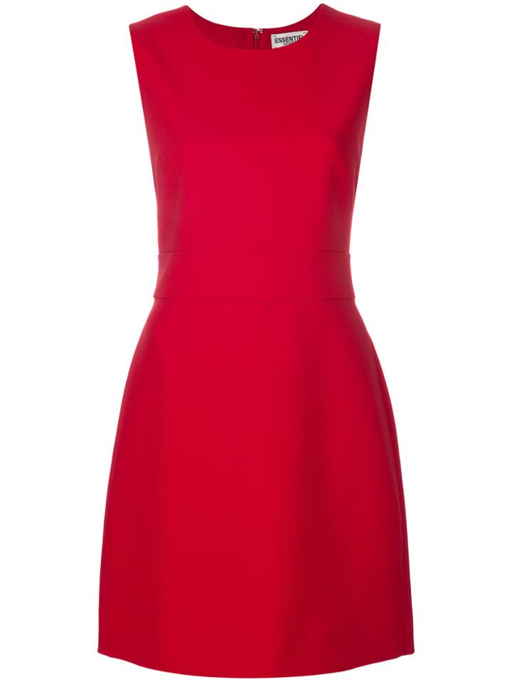 Essentiel Antwerp Round Neck Sleeveless Dress - Red