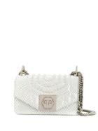 Philipp Plein Pearl-embellished Shoulder Bag - Silver