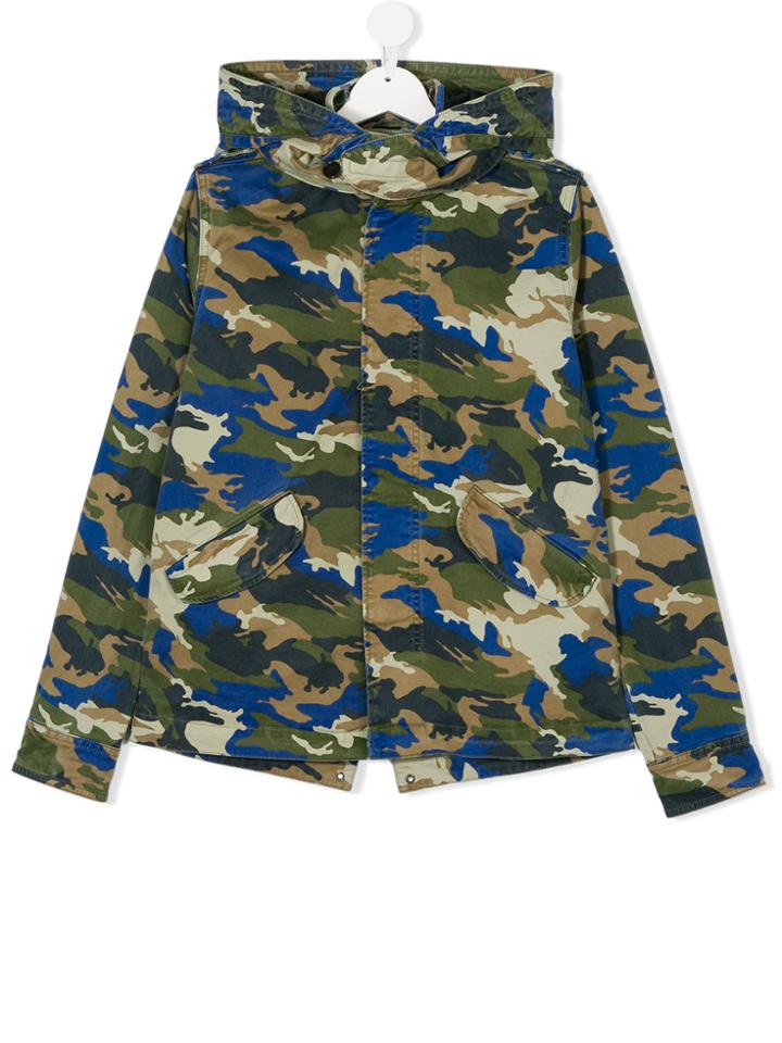 Zadig & Voltaire Kids Hooded Camouflage Jacket - Multicolour