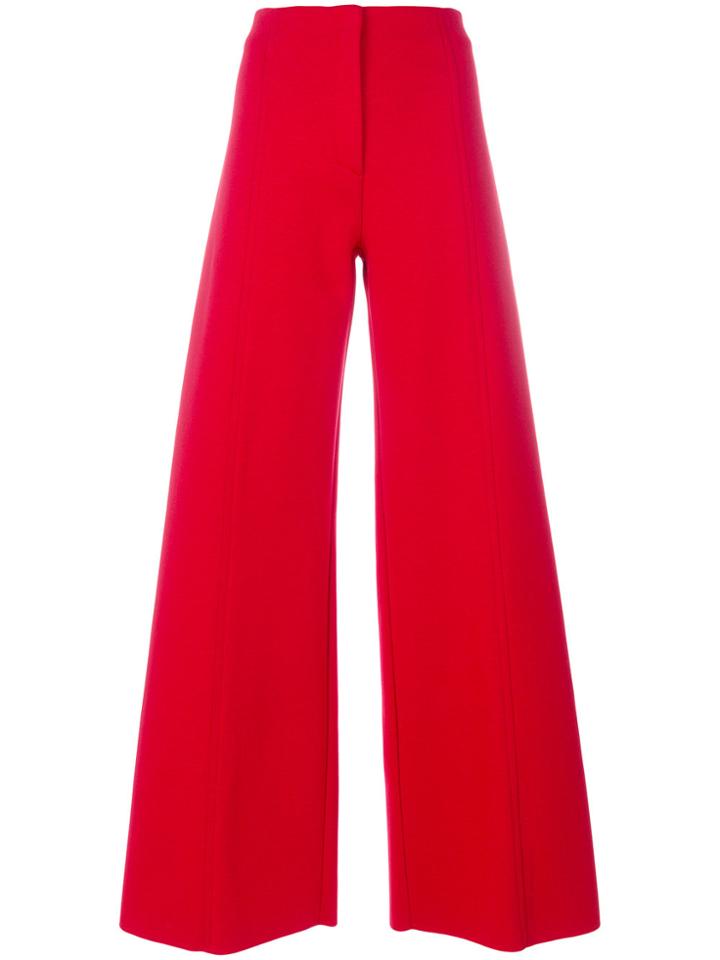 Valentino High-waisted Palazzo Pants - Pink & Purple