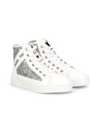 Hogan Kids Rebel Hi-top Sneakers, Girl's, Size: 35, White