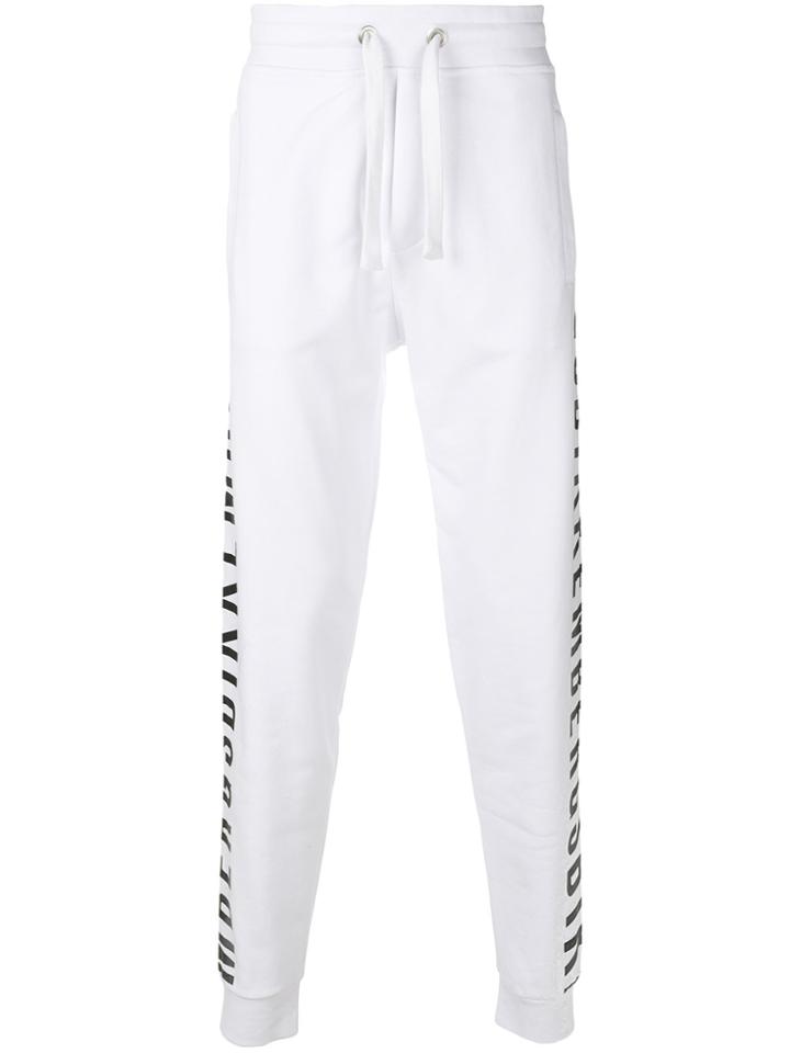 Dirk Bikkembergs Logo Print Track Paints - White