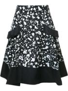 Carolina Herrera Splatter Paint Skirt, Women's, Size: 12, Blue, Cotton