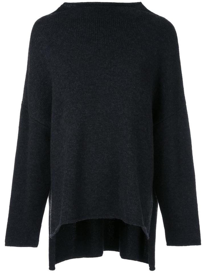 Enföld Wide Neck Oversized Jumper, Women's, Size: 38, Grey, Acrylic/nylon/wool