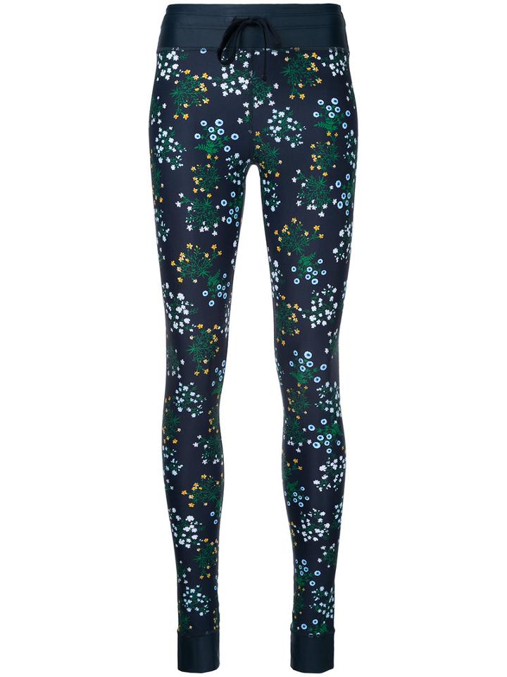 The Upside - Floral Print Leggings - Women - Polyamide - M, Blue