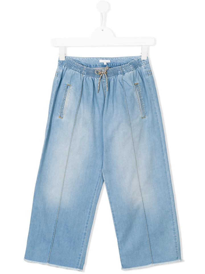 Chloé Kids - Wide Leg Jeans - Kids - Cotton - 14 Yrs, Girl's, Blue