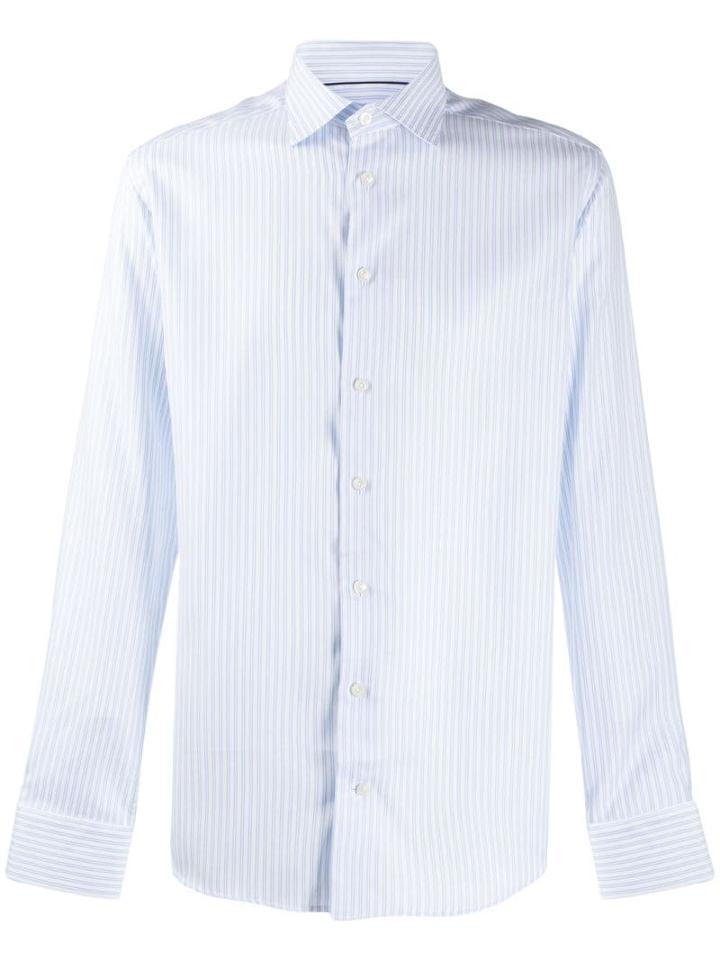 Eton Slim Striped Shirt - Blue