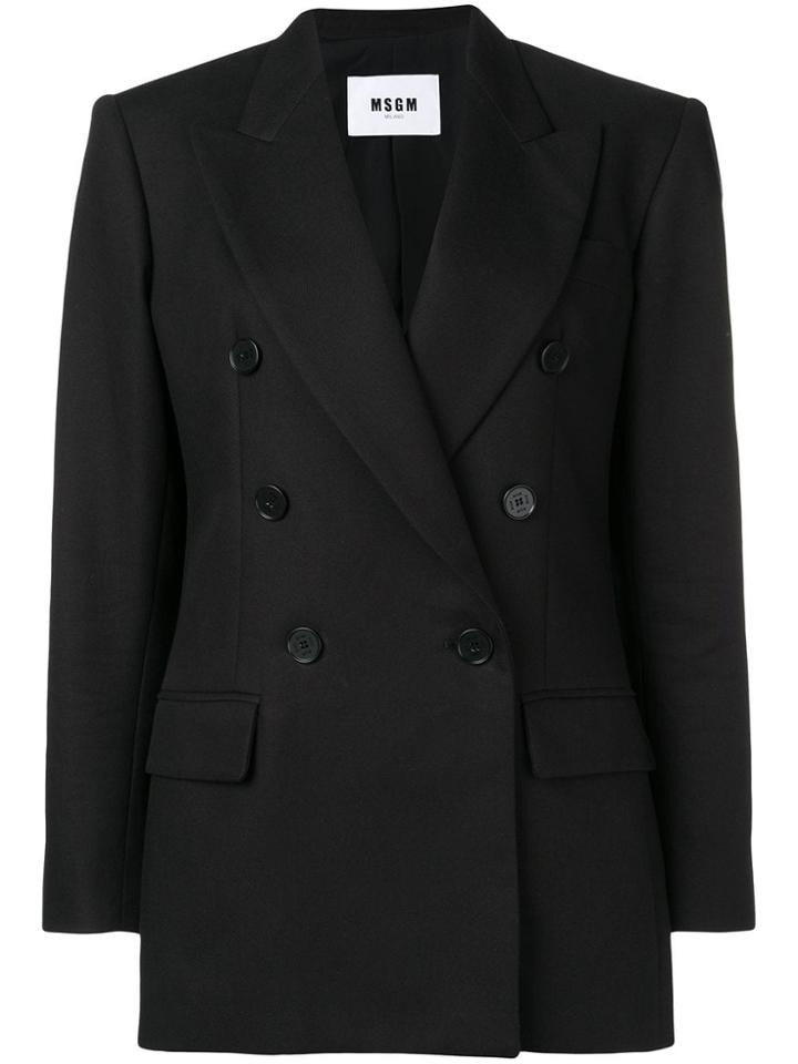 Msgm Classic Black Blazer
