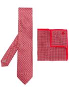 Canali Printed Tie Set - Red