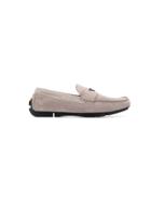 Emporio Armani Plaque-embellished Loafers - Grey