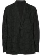 Issey Miyake Men Oversized Patterned Jacket - Black