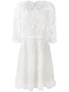 Ermanno Scervino - Embroidered Dress - Women - Polyester/silk - 44, White, Polyester/silk