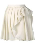 Y/project Gathered Detail Pleated Skirt - Neutrals