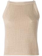 Zanone - Knitted Tank - Women - Cotton - 44, Nude/neutrals, Cotton