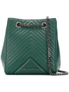 Karl Lagerfeld K/klassik Quilted Bucket Bag - Green