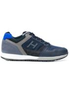 Hogan Panelled Low Top Sneakers - Blue