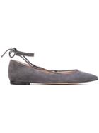 Gianvito Rossi Femi Flat Ballerina Shoes - Grey